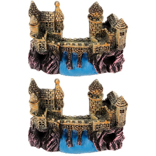 2pcs resin castle - resin, aquarium