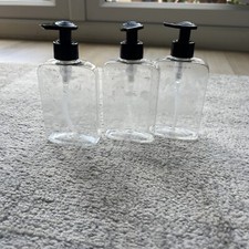 3x 250 ML Plastic Empty Soap Dispenser Hand Wash Pump Bottle Shampoo Shower