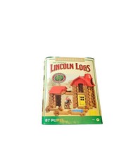 The Original Lincoln  real wood Logs Buckaroo Barn Building Set - Collectible