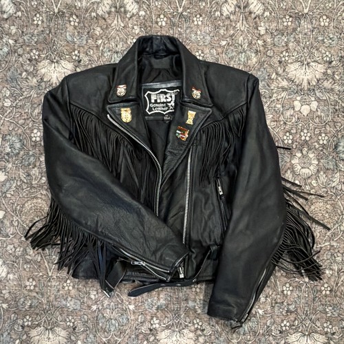 Y2k vtg first genuine - genuine, leather
