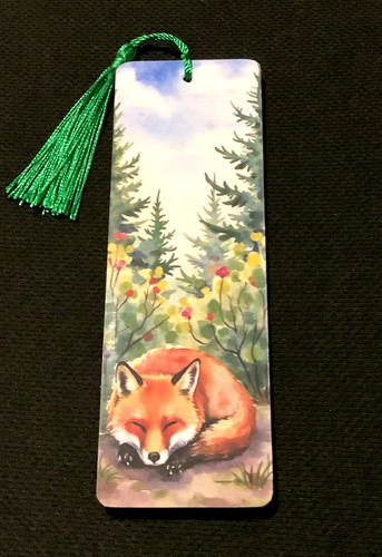 Wooden fox bookmark birthday - wooden,
