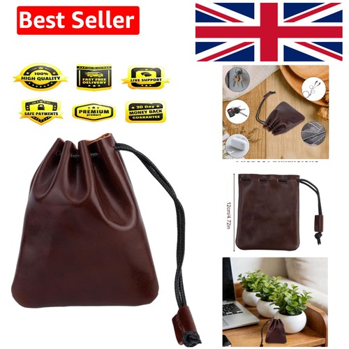 Leather drawstring pouch - drawstring,