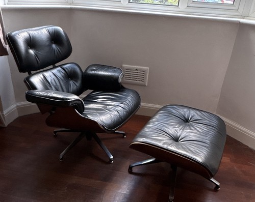 Eames leather swivel - eames, lounge