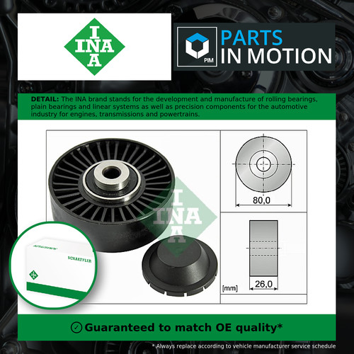 Aux belt idler pulley - aux, fits