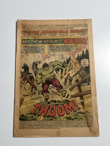 Hulk 180 1974 1st - hulk, of