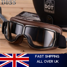 Motorcycle Windproof Goggles Retro Vintage Motorbike Glasses Bike Sports Eyewear