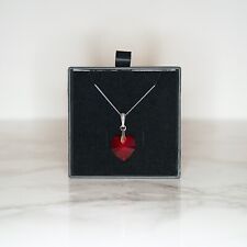 925 Silver Red Heart Necklace