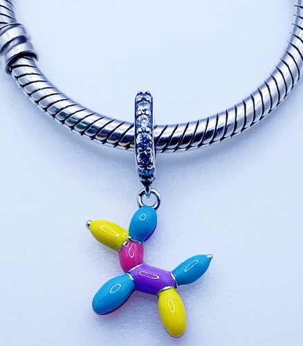Balloon dog dangle charm - dog,
