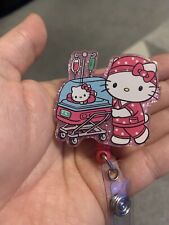 Nurse Medical Badge 360 degree spin  alligator clip with clear ID card holder 