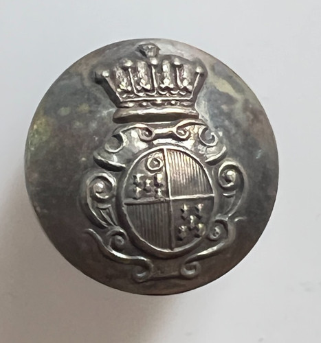 Silver plated livery button - plated,