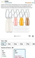 ZUBEBE 24Pcs Small Glass Milk