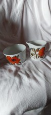 Meakin Poppy Milk Jug and Sugar Bowl Vintage Retro