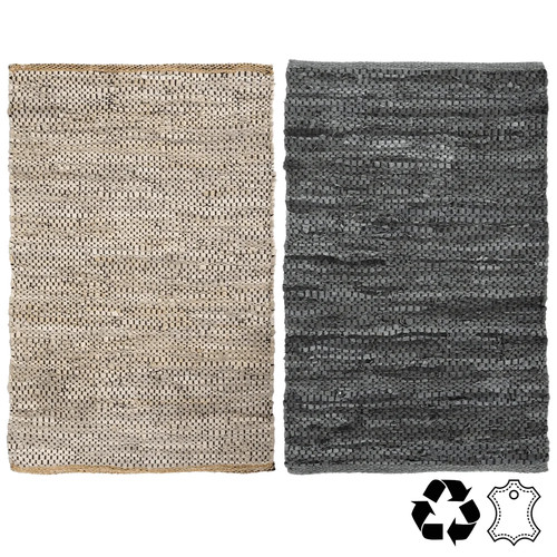 Recycled leather carpet mat - leather,