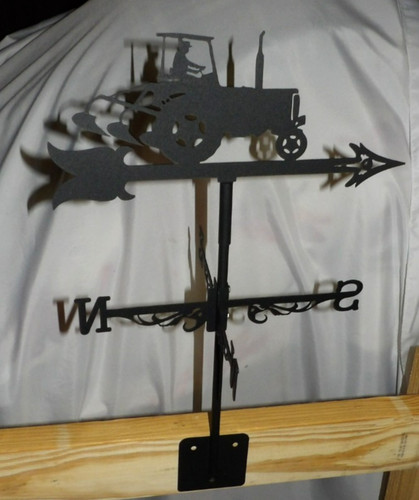 Black metal weathervane - black,