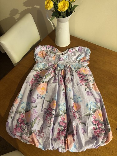 Girls lilac floral print puff
