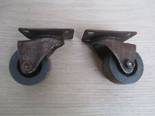 2" CAST IRON SWIVEL CASTOR WHEELS CABINET CHAIR FURNITURE TROLLEY TABLE CASTERS