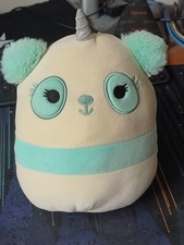 Squishmallow 7.5" Soft Toy Plush Animal Inez Panda White Green Birthday Gift