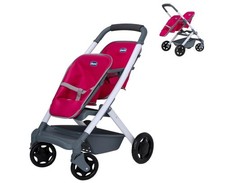 Chicco Lala Twin Pushchair Stroller Childs Dolls Pram in BLUE