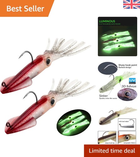 2pcs realistic squid lures - squid,