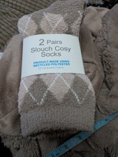 2pairs Ladies Slouch Cosy Socks