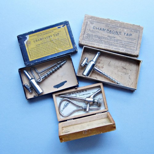 Three boxed champagne - , taps