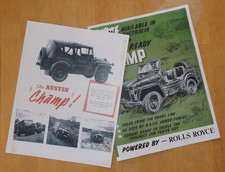 Austin Champ sales pamphlet x 2. Bill Patterson motors.