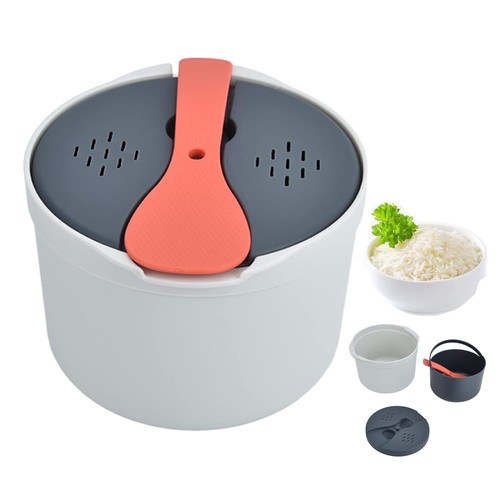 Microwave rice cooker steam - rice,