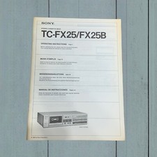 Sony TC-FX25/FX25B Operating