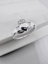925 Sterling Silver Claddagh Ring Irish Band All Size New