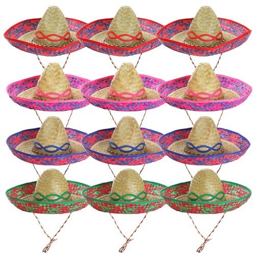 X12 straw mexican sombrero - x12,