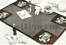 Knitting Pattern Football 1966  World Cup Mascot Willie Rug/Blanket/Afghan. 
