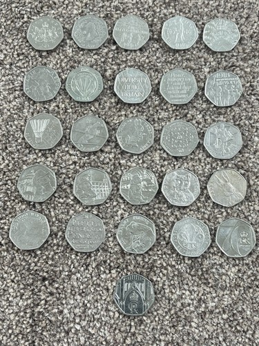 Collection 50p pence - collection,