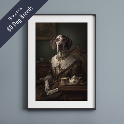 Funny dog tea - party, print