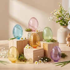 Yungyan 24 Pcs Glass Easter