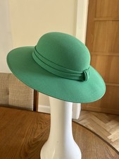 VINTAGE JACQUES VERT EMERALD GREEN HAT MOTHER OF THE BRIDE RACES WEDDING ATTIRE