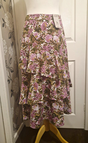 Purple floral tiered - floral,