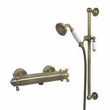 Shower Bar Mixer Valve Rail Kit Gallant Thermostatic Antique Brass ENKI SH0591