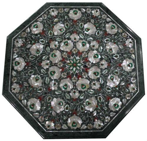 Green marble side corner - side,
