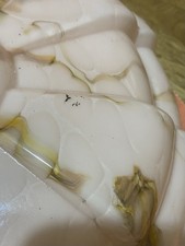 Vintage Art Deco Fly Catcher Marbled Glass Pendant Light Lamp Shade 1930's Used