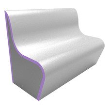 Wet room Seating Kit - Curved Edge With Back Panel Complete Kit by Jackoboard