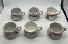 Vintage Recipe Soup Mugs Set