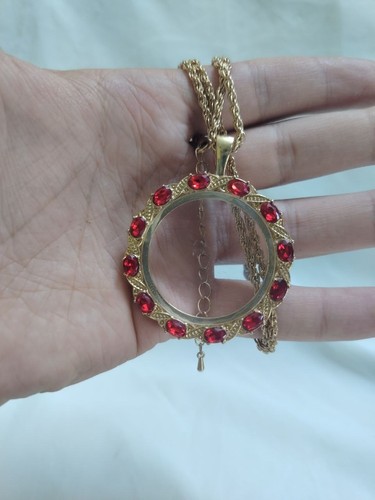Old magnifying glass pendant - magnifying,