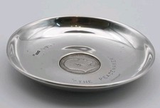 Antique Silver Pin Dish Sampson Mordan The Peacemaker Hallmarked Art Deco Gift