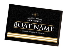 Personalised Boat Mat -  Black