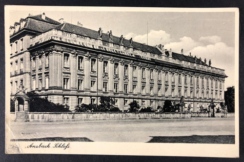 Postcard ansbach castle - postcard-ansbach, castle-field