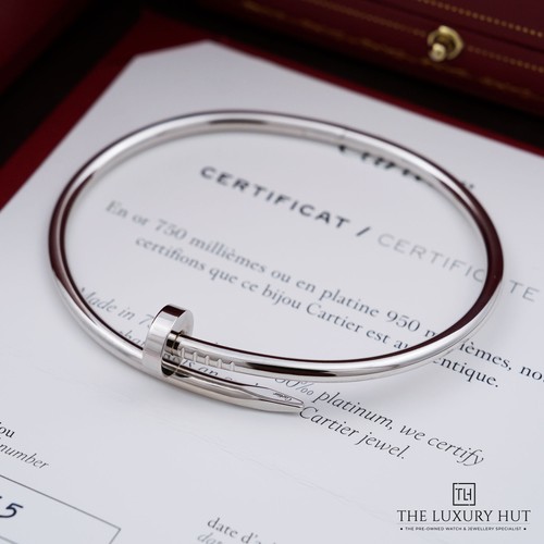 Cartier 18ct white gold juste - cartier,