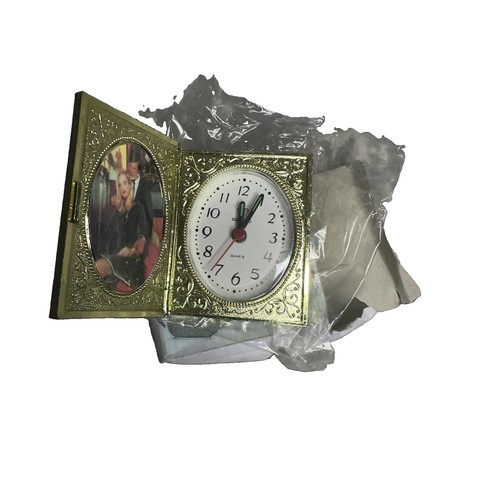 Vintage gold quartz alarm - vintage,