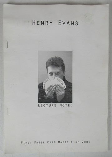 Henry evans lecture notes - henry,