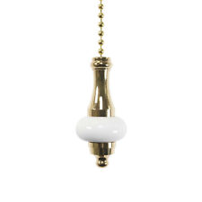 ElekTek Bathroom Ceiling Light Pull Cord Switch Fob Handle Ceramic w/80cm Chain