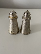 Vintage Pewter Lighthouse Salt